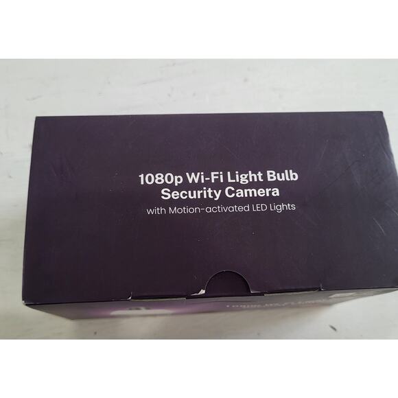 1080P Light Bulb Security Camera with Motion Detection and Alarm, 2.4Ghz Wifi On - Picture 2 of 3